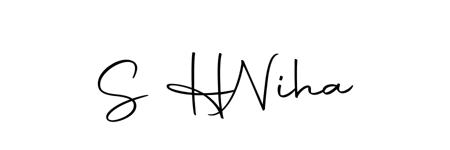 Similarly Autography-DOLnW is the best handwritten signature design. Signature creator online .You can use it as an online autograph creator for name S H  Niha. S H  Niha signature style 10 images and pictures png