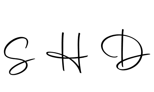 Design your own signature with our free online signature maker. With this signature software, you can create a handwritten (Autography-DOLnW) signature for name S H D. S H D signature style 10 images and pictures png