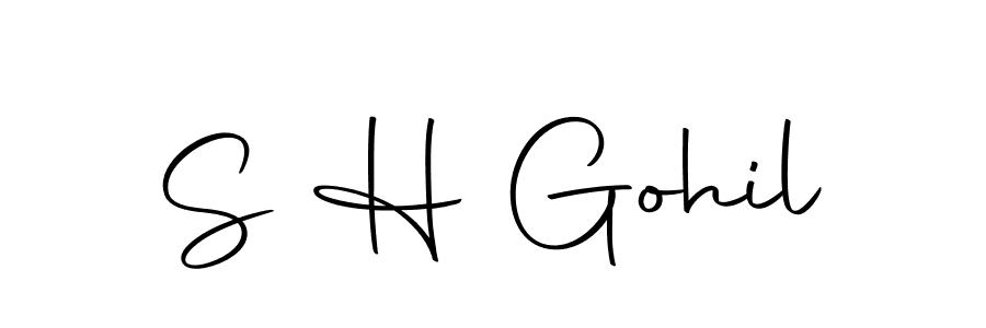 Also we have S H Gohil name is the best signature style. Create professional handwritten signature collection using Autography-DOLnW autograph style. S H Gohil signature style 10 images and pictures png