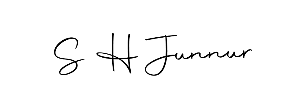 S H Junnur stylish signature style. Best Handwritten Sign (Autography-DOLnW) for my name. Handwritten Signature Collection Ideas for my name S H Junnur. S H Junnur signature style 10 images and pictures png