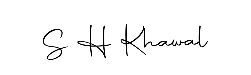 How to make S H Khawal name signature. Use Autography-DOLnW style for creating short signs online. This is the latest handwritten sign. S H Khawal signature style 10 images and pictures png