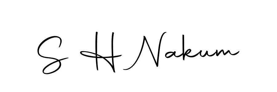 Make a beautiful signature design for name S H Nakum. With this signature (Autography-DOLnW) style, you can create a handwritten signature for free. S H Nakum signature style 10 images and pictures png