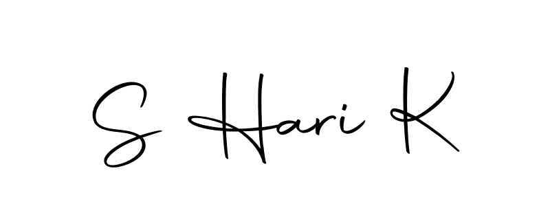 Design your own signature with our free online signature maker. With this signature software, you can create a handwritten (Autography-DOLnW) signature for name S Hari K. S Hari K signature style 10 images and pictures png