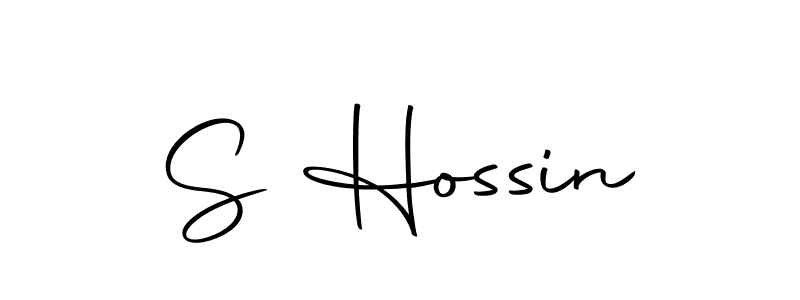 How to make S Hossin name signature. Use Autography-DOLnW style for creating short signs online. This is the latest handwritten sign. S Hossin signature style 10 images and pictures png