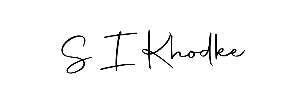 The best way (Autography-DOLnW) to make a short signature is to pick only two or three words in your name. The name S I Khodke include a total of six letters. For converting this name. S I Khodke signature style 10 images and pictures png