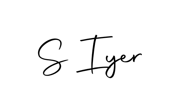 Create a beautiful signature design for name S Iyer. With this signature (Autography-DOLnW) fonts, you can make a handwritten signature for free. S Iyer signature style 10 images and pictures png