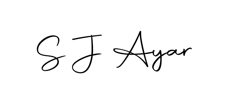 Use a signature maker to create a handwritten signature online. With this signature software, you can design (Autography-DOLnW) your own signature for name S J Ayar. S J Ayar signature style 10 images and pictures png