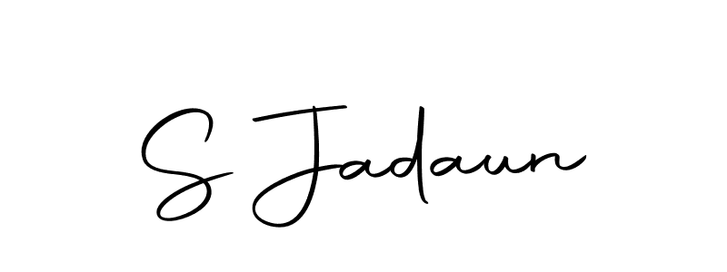 Create a beautiful signature design for name S Jadaun. With this signature (Autography-DOLnW) fonts, you can make a handwritten signature for free. S Jadaun signature style 10 images and pictures png