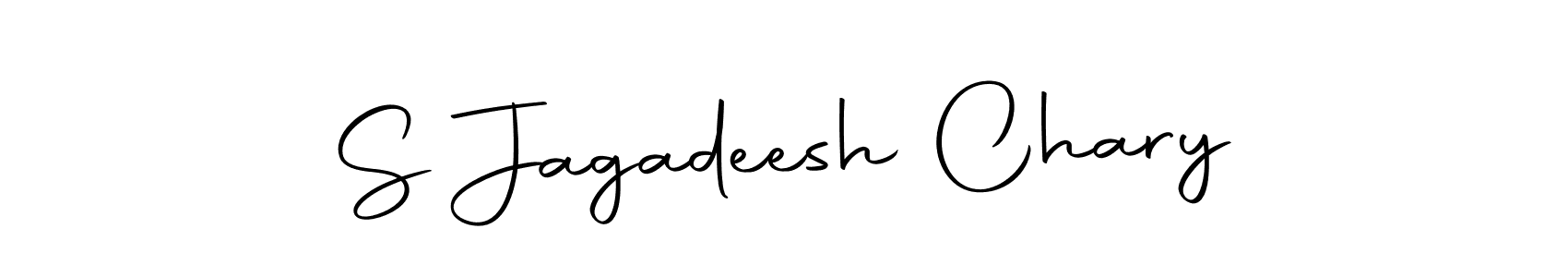 How to make S Jagadeesh Chary name signature. Use Autography-DOLnW style for creating short signs online. This is the latest handwritten sign. S Jagadeesh Chary signature style 10 images and pictures png