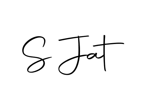 if you are searching for the best signature style for your name S Jat. so please give up your signature search. here we have designed multiple signature styles  using Autography-DOLnW. S Jat signature style 10 images and pictures png