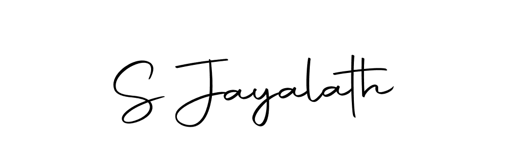 Make a beautiful signature design for name S Jayalath. With this signature (Autography-DOLnW) style, you can create a handwritten signature for free. S Jayalath signature style 10 images and pictures png