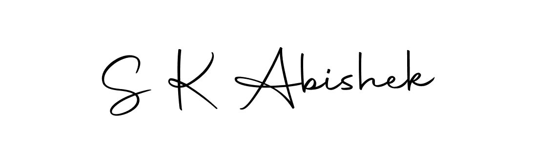 Also we have S K Abishek name is the best signature style. Create professional handwritten signature collection using Autography-DOLnW autograph style. S K Abishek signature style 10 images and pictures png