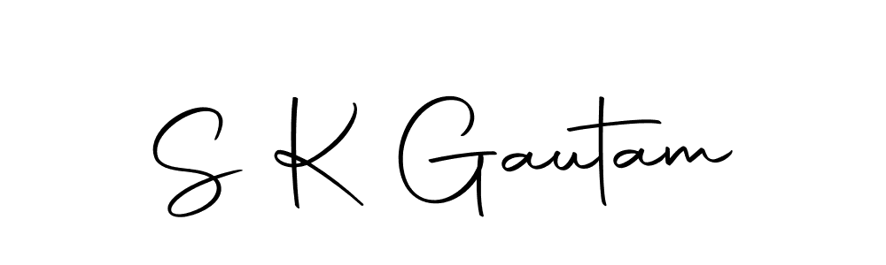 The best way (Autography-DOLnW) to make a short signature is to pick only two or three words in your name. The name S K Gautam include a total of six letters. For converting this name. S K Gautam signature style 10 images and pictures png