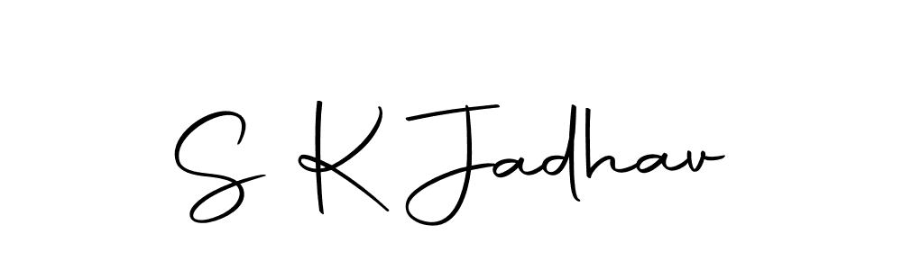 if you are searching for the best signature style for your name S K Jadhav. so please give up your signature search. here we have designed multiple signature styles  using Autography-DOLnW. S K Jadhav signature style 10 images and pictures png