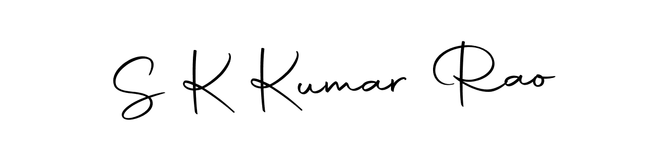 The best way (Autography-DOLnW) to make a short signature is to pick only two or three words in your name. The name S K Kumar Rao include a total of six letters. For converting this name. S K Kumar Rao signature style 10 images and pictures png
