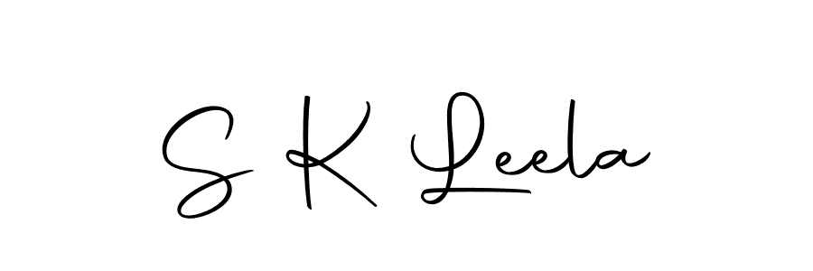 The best way (Autography-DOLnW) to make a short signature is to pick only two or three words in your name. The name S K Leela include a total of six letters. For converting this name. S K Leela signature style 10 images and pictures png