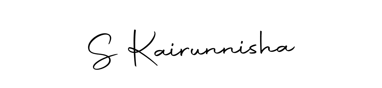 Make a beautiful signature design for name S Kairunnisha. Use this online signature maker to create a handwritten signature for free. S Kairunnisha signature style 10 images and pictures png