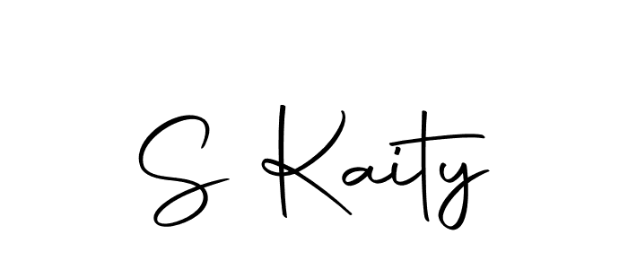 How to make S Kaity name signature. Use Autography-DOLnW style for creating short signs online. This is the latest handwritten sign. S Kaity signature style 10 images and pictures png