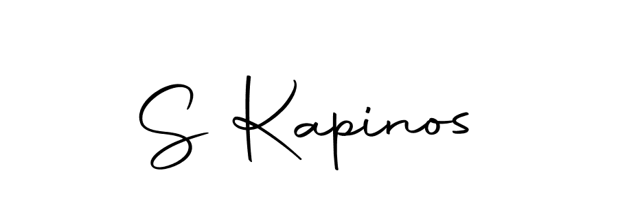 Use a signature maker to create a handwritten signature online. With this signature software, you can design (Autography-DOLnW) your own signature for name S Kapinos. S Kapinos signature style 10 images and pictures png