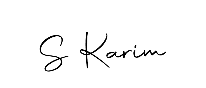 Create a beautiful signature design for name S Karim. With this signature (Autography-DOLnW) fonts, you can make a handwritten signature for free. S Karim signature style 10 images and pictures png
