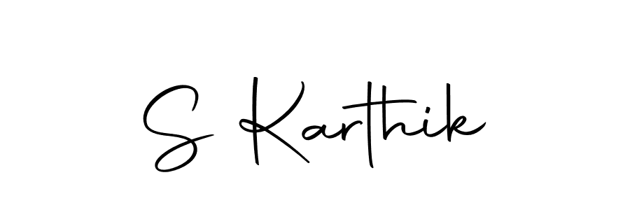 You should practise on your own different ways (Autography-DOLnW) to write your name (S Karthik) in signature. don't let someone else do it for you. S Karthik signature style 10 images and pictures png