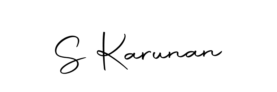 Use a signature maker to create a handwritten signature online. With this signature software, you can design (Autography-DOLnW) your own signature for name S Karunan. S Karunan signature style 10 images and pictures png