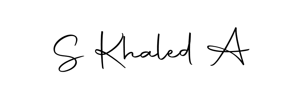 You should practise on your own different ways (Autography-DOLnW) to write your name (S Khaled A) in signature. don't let someone else do it for you. S Khaled A signature style 10 images and pictures png