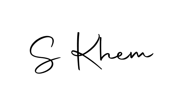 How to make S Khem signature? Autography-DOLnW is a professional autograph style. Create handwritten signature for S Khem name. S Khem signature style 10 images and pictures png