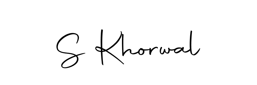 Create a beautiful signature design for name S Khorwal. With this signature (Autography-DOLnW) fonts, you can make a handwritten signature for free. S Khorwal signature style 10 images and pictures png