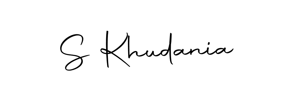 Use a signature maker to create a handwritten signature online. With this signature software, you can design (Autography-DOLnW) your own signature for name S Khudania. S Khudania signature style 10 images and pictures png