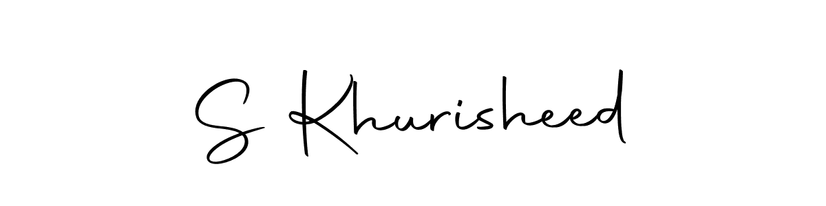 How to make S Khurisheed name signature. Use Autography-DOLnW style for creating short signs online. This is the latest handwritten sign. S Khurisheed signature style 10 images and pictures png