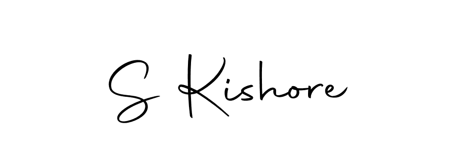Use a signature maker to create a handwritten signature online. With this signature software, you can design (Autography-DOLnW) your own signature for name S Kishore. S Kishore signature style 10 images and pictures png