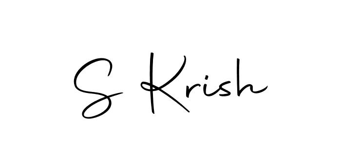 Make a beautiful signature design for name S Krish. With this signature (Autography-DOLnW) style, you can create a handwritten signature for free. S Krish signature style 10 images and pictures png