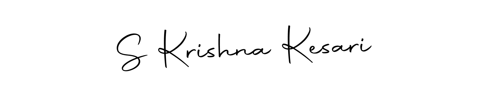 Create a beautiful signature design for name S Krishna Kesari. With this signature (Autography-DOLnW) fonts, you can make a handwritten signature for free. S Krishna Kesari signature style 10 images and pictures png