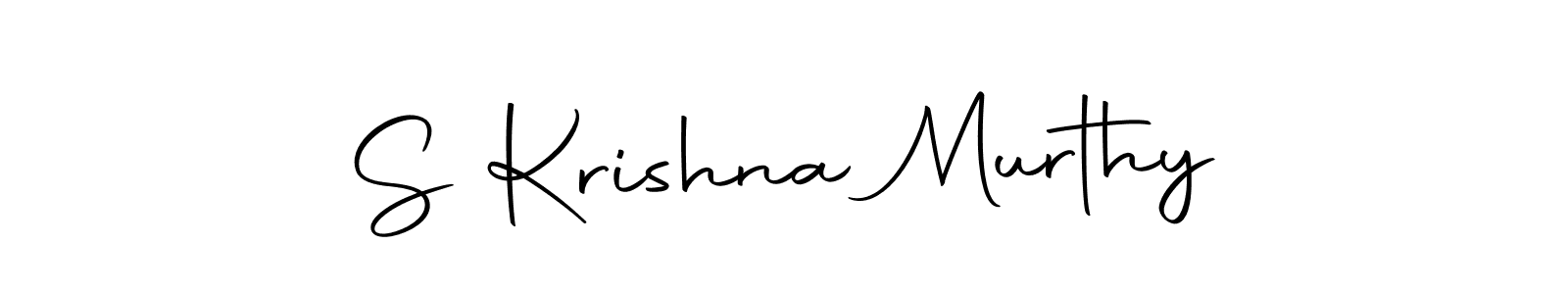 Create a beautiful signature design for name S Krishna Murthy. With this signature (Autography-DOLnW) fonts, you can make a handwritten signature for free. S Krishna Murthy signature style 10 images and pictures png