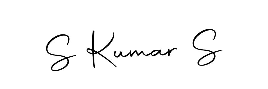 You should practise on your own different ways (Autography-DOLnW) to write your name (S Kumar S) in signature. don't let someone else do it for you. S Kumar S signature style 10 images and pictures png