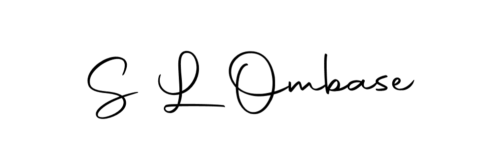 Make a beautiful signature design for name S L Ombase. With this signature (Autography-DOLnW) style, you can create a handwritten signature for free. S L Ombase signature style 10 images and pictures png