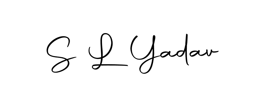 You should practise on your own different ways (Autography-DOLnW) to write your name (S L Yadav) in signature. don't let someone else do it for you. S L Yadav signature style 10 images and pictures png