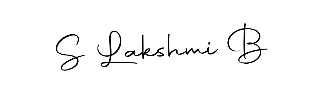 Make a short S Lakshmi B signature style. Manage your documents anywhere anytime using Autography-DOLnW. Create and add eSignatures, submit forms, share and send files easily. S Lakshmi B signature style 10 images and pictures png