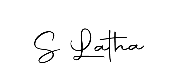 The best way (Autography-DOLnW) to make a short signature is to pick only two or three words in your name. The name S Latha include a total of six letters. For converting this name. S Latha signature style 10 images and pictures png