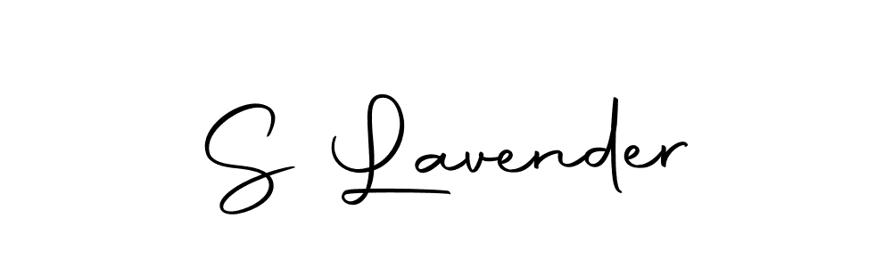 How to make S Lavender name signature. Use Autography-DOLnW style for creating short signs online. This is the latest handwritten sign. S Lavender signature style 10 images and pictures png