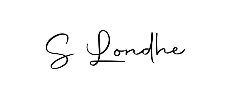 How to make S Londhe name signature. Use Autography-DOLnW style for creating short signs online. This is the latest handwritten sign. S Londhe signature style 10 images and pictures png