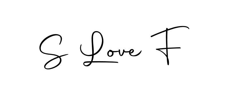 How to make S Love F name signature. Use Autography-DOLnW style for creating short signs online. This is the latest handwritten sign. S Love F signature style 10 images and pictures png