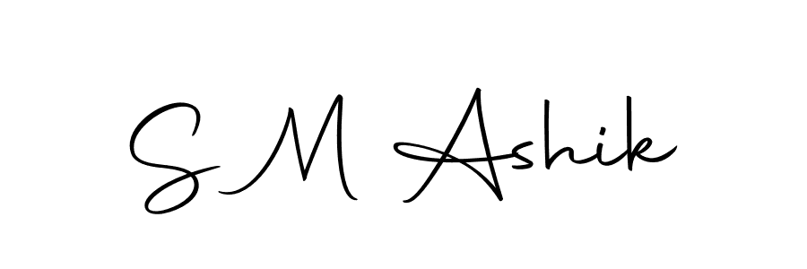 Also we have S M Ashik name is the best signature style. Create professional handwritten signature collection using Autography-DOLnW autograph style. S M Ashik signature style 10 images and pictures png