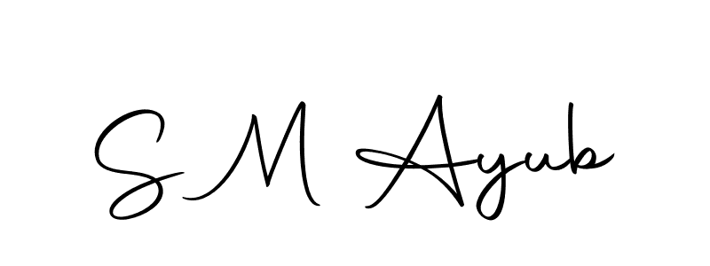 if you are searching for the best signature style for your name S M Ayub. so please give up your signature search. here we have designed multiple signature styles  using Autography-DOLnW. S M Ayub signature style 10 images and pictures png