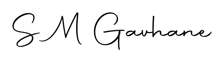 A classic penmanship look for S M Gavhane. The Autography-DOLnW font brings timeless elegance and confidence to every signed document. S M Gavhane signature style 10 images and pictures png