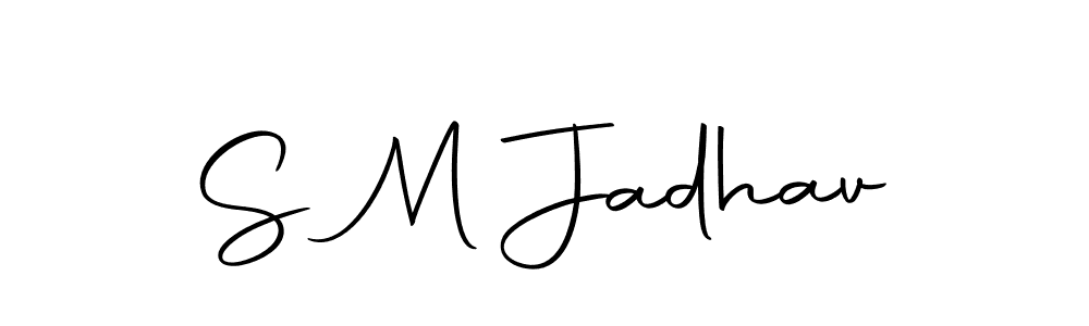 Make a beautiful signature design for name S M Jadhav. With this signature (Autography-DOLnW) style, you can create a handwritten signature for free. S M Jadhav signature style 10 images and pictures png