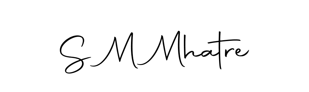 How to make S M Mhatre name signature. Use Autography-DOLnW style for creating short signs online. This is the latest handwritten sign. S M Mhatre signature style 10 images and pictures png