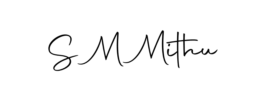 Create a beautiful signature design for name S M Mithu. With this signature (Autography-DOLnW) fonts, you can make a handwritten signature for free. S M Mithu signature style 10 images and pictures png