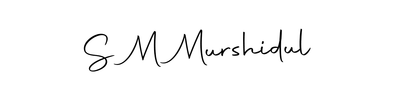 Use a signature maker to create a handwritten signature online. With this signature software, you can design (Autography-DOLnW) your own signature for name S M Murshidul. S M Murshidul signature style 10 images and pictures png